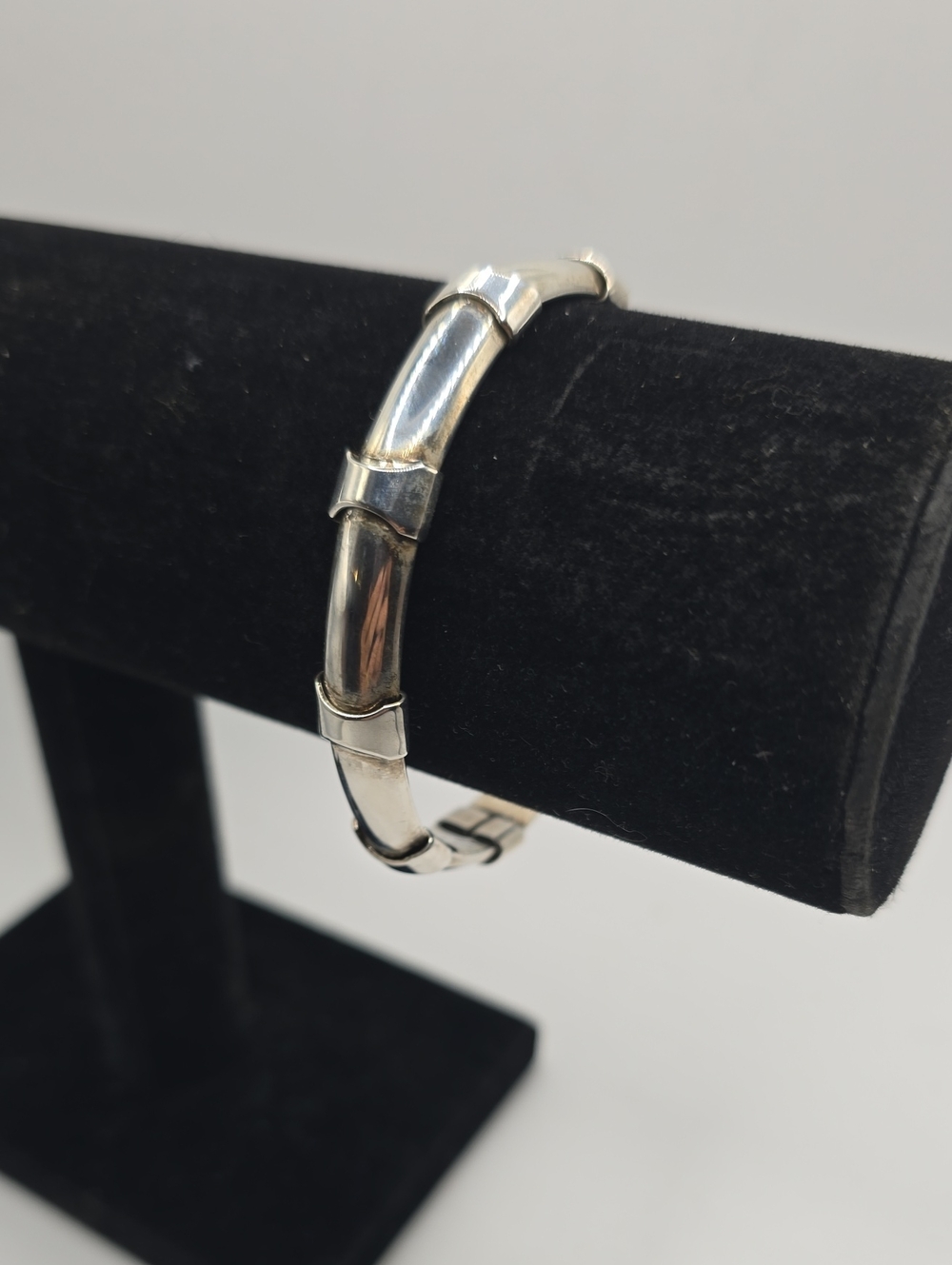 Mexican Sterling Silver Tubular Link Bracelet